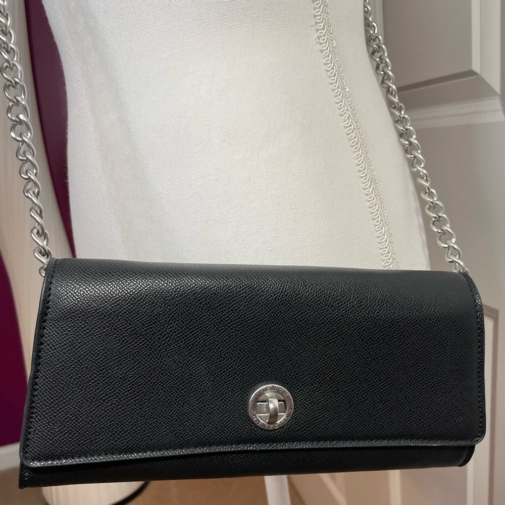 French Connection Black Leonie Cavier Texture Shoulder Bag Purse